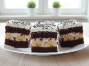 Jamajka řezy s banány a želé – luxusní vrstvený dezert jako z cukrárny