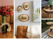 Stolky, lampy či stojany květin: Inspirace pro kutily a milovníky práce se dřevem!