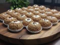 Vyzkoušejte tyto lahodné arašídové košíčky se sezamem a čokoládovou polevou! Arašídové košíčky s čokoládovou polevou a sezamem – jednoduché domácí cukroví