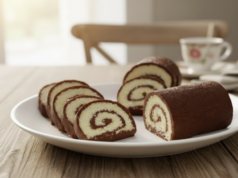 Rychlý a snadný recept na kokosovou roládu – Ideální dezert ke kávě! Nepečená kokosová roláda s rumem a kakaem