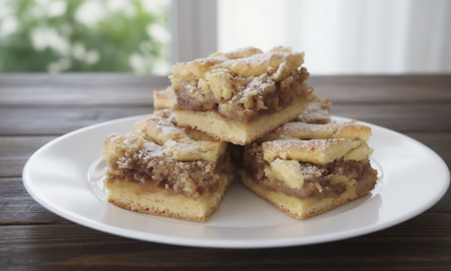 Mřížkovaná buchta s džemem a ořechovou náplní: Vůně domova, která mizí z plechu Mřížkovaná buchta s džemem a ořechovou náplní: Vůně domova, která mizí z plechu