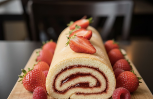 Piškotová roláda s džemem a tvarohem – rychlý dezert ke kávě hotový za chvilku