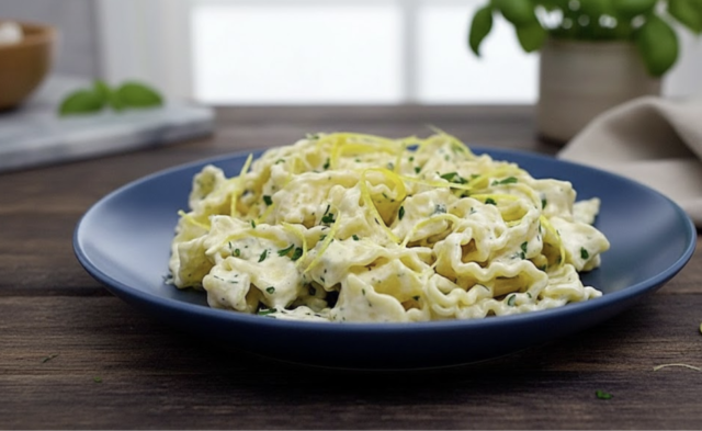 Jednoduché smetanové těstoviny s citronem a česnekem hotové za pár minut