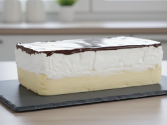 Luxusní nepečený dort s vanilkovým krémem, banány a čokoládovou polevou!