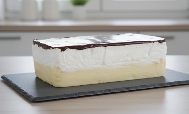 Luxusní nepečený dort s vanilkovým krémem, banány a čokoládovou polevou!