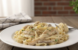 Vynikající krémové těstoviny na houbách a navíc s kuřecím masem! Krémové těstoviny s houbami a kuřecím masem - Rychlý oběd do 30 minut