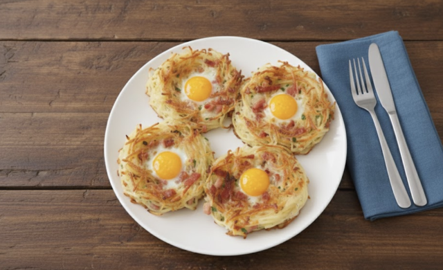Bramborové placičky s vejcem – rychlá snídaně hotová za 15 minut