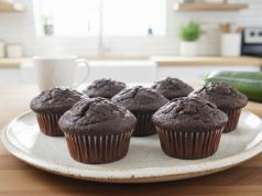 Zdravé cuketové muffiny s ovesnými vločkami a čokoládou – vláčné, bez výčitek a hotové za 30 minut