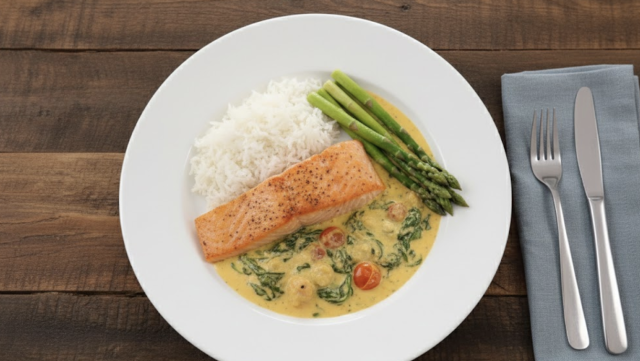 Losos na smetaně a sýru – rychlý krémový oběd z pánve hotový za 30 minut