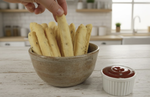 Recept na sýrovo-bramborové tyčinky: Vyzkoušejte tuto dobrotu! Sýrovo-bramborové tyčinky z trouby – křupavé party pohoštění hotové za pár minut