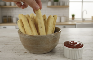 Recept na sýrovo-bramborové tyčinky: Vyzkoušejte tuto dobrotu! Sýrovo-bramborové tyčinky z trouby – křupavé party pohoštění hotové za pár minut