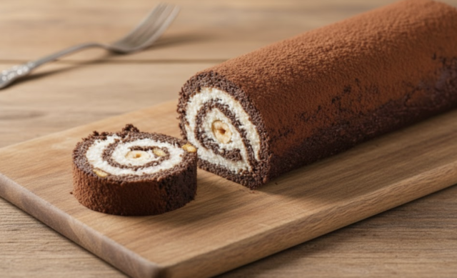 Nepečená kokosová roláda s lískovými oříšky: Luxusní dezert bez trouby