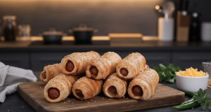 Párečky ve slanině a listovém těstě se sýrem: Rychlý slaný předkrm na oslavu i večírek