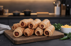 Hosté za dveřmi a vy nemáte nic na stůl? Připravte si párky obalené v listovém těstíčku a slanině!