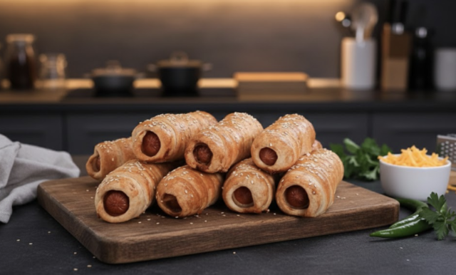 Párečky ve slanině a listovém těstě se sýrem: Rychlý slaný předkrm na oslavu i večírek Párečky ve slanině a listovém těstě se sýrem: Rychlý slaný předkrm na oslavu i večírek