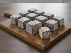 Kokosové kostky máčené v kakaovém přelivu: Vláčný moučník ke kávě