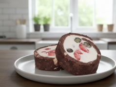 Nepečená smetanová roláda s jahodami a borůvkami: Rychlý dezert bez trouby