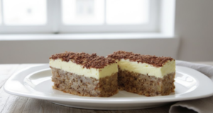 Ideální dezert k odpolední kávě – Vyzkoušejte tento ořechový zákusek s krémem! Luxusní ořechové kostky s vanilkovým krémem: Nadýchaný dezert na plech