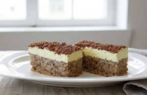 Ideální dezert k odpolední kávě – Vyzkoušejte tento ořechový zákusek s krémem! Luxusní ořechové kostky s vanilkovým krémem: Nadýchaný dezert na plech