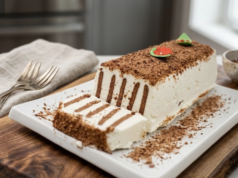 Recept na smetanový dezert s tvarohem a kakaem – Oblíbený k odpolední kávě! Nepečený smetanový dezert s tvarohem a kakaem: Jemný koláč bez trouby