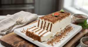 Recept na smetanový dezert s tvarohem a kakaem – Oblíbený k odpolední kávě! Nepečený smetanový dezert s tvarohem a kakaem: Jemný koláč bez trouby