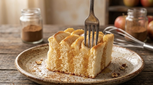 Kynutý jablečný koláč s medem: Nadýchaná klasika ke kávě