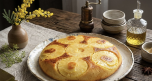 Vynikající ananasový koláč, připravený na pánvi – Vyzkoušejte tuto dobrotu! Ananasový koláč na pánvi: rychlý dezert z pár surovin bez trouby