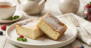 Vynikající tvarohový zákusek s rozinkami, který si zamilujete! Tvarohová buchta s rozinkami: Rychlý a vláčný dezert hotový za 30 minut