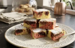 Dezert barevný, jako papoušek – Vyzkoušejte tento skvělý zákusek od naší čtenářky! Papoušková buchta s kakaem a tvarohem: nadýchaný barevný koláč na plech