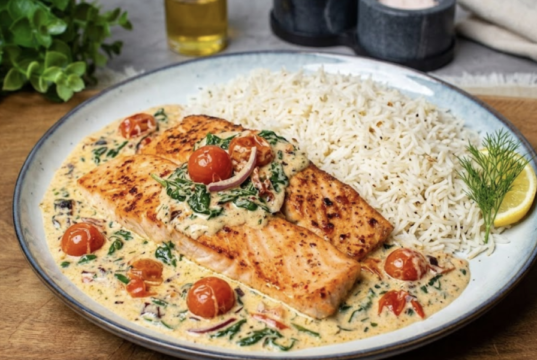 Rychlý a jednoduchý recept na skvělého, smetanového lososa!