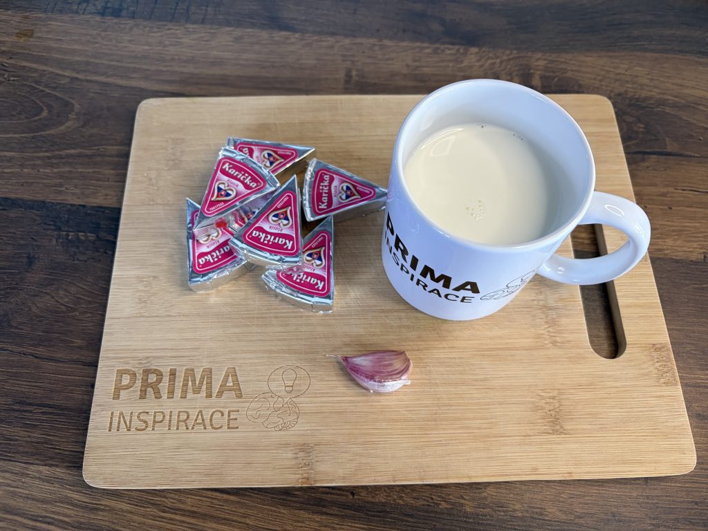 Špenátové halušky se sýrovou omáčkou