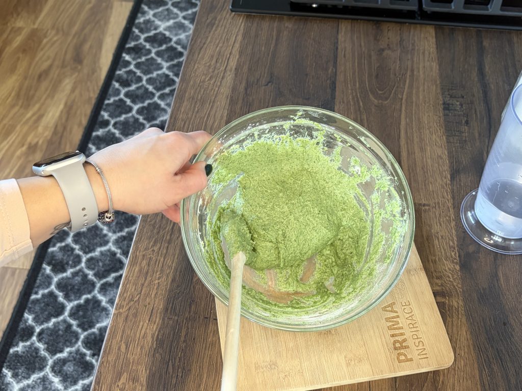 Špenátové halušky se sýrovou omáčkou