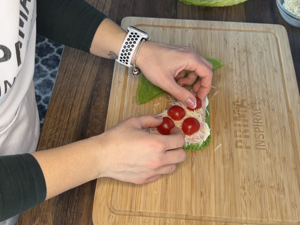 Špenátový sendvič z mikrovlnné trouby