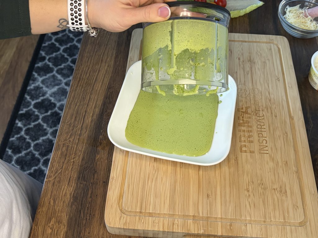 Špenátový sendvič z mikrovlnné trouby