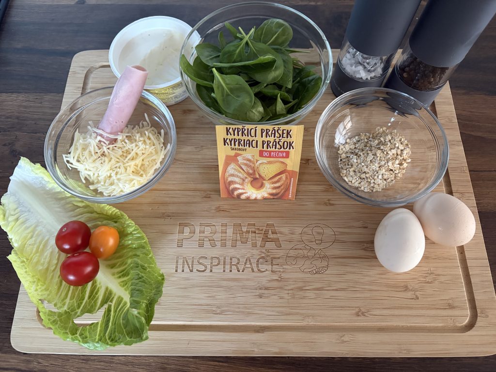 Špenátový sendvič z mikrovlnné trouby