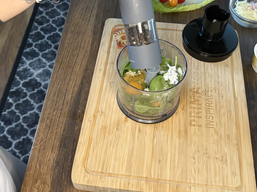 Špenátový sendvič z mikrovlnné trouby