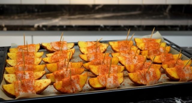 Brambory balené ve slanině – jednoduchá pečená pochoutka ze 3 ingrediencí