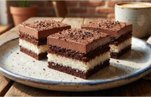 Luxusní čokoládové kostky s vanilkovým a čokoládovým krémem