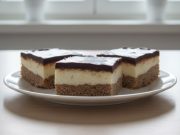 Pribináčkové řezy s kakaovým korpusem a čokoládovou polevou