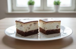 Bombastický hrnkový zákusek: Čokoládové pohlazení s nadýchaným krémem Luxusní hrnkový čokoládový zákusek s krémem a ganache – bez vážení