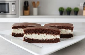 Fitness Kinder mléčný řez: Zdravá verze bez mouky a cukru Fitness Kinder mléčný řez bez mouky plný bílkovin