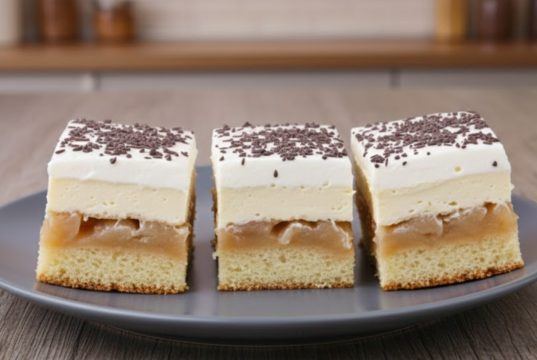 Jablečný krémeš z ráje Jablečný krémeš s vanilkovým krémem: vláčný moučník, který chutná slavnostně