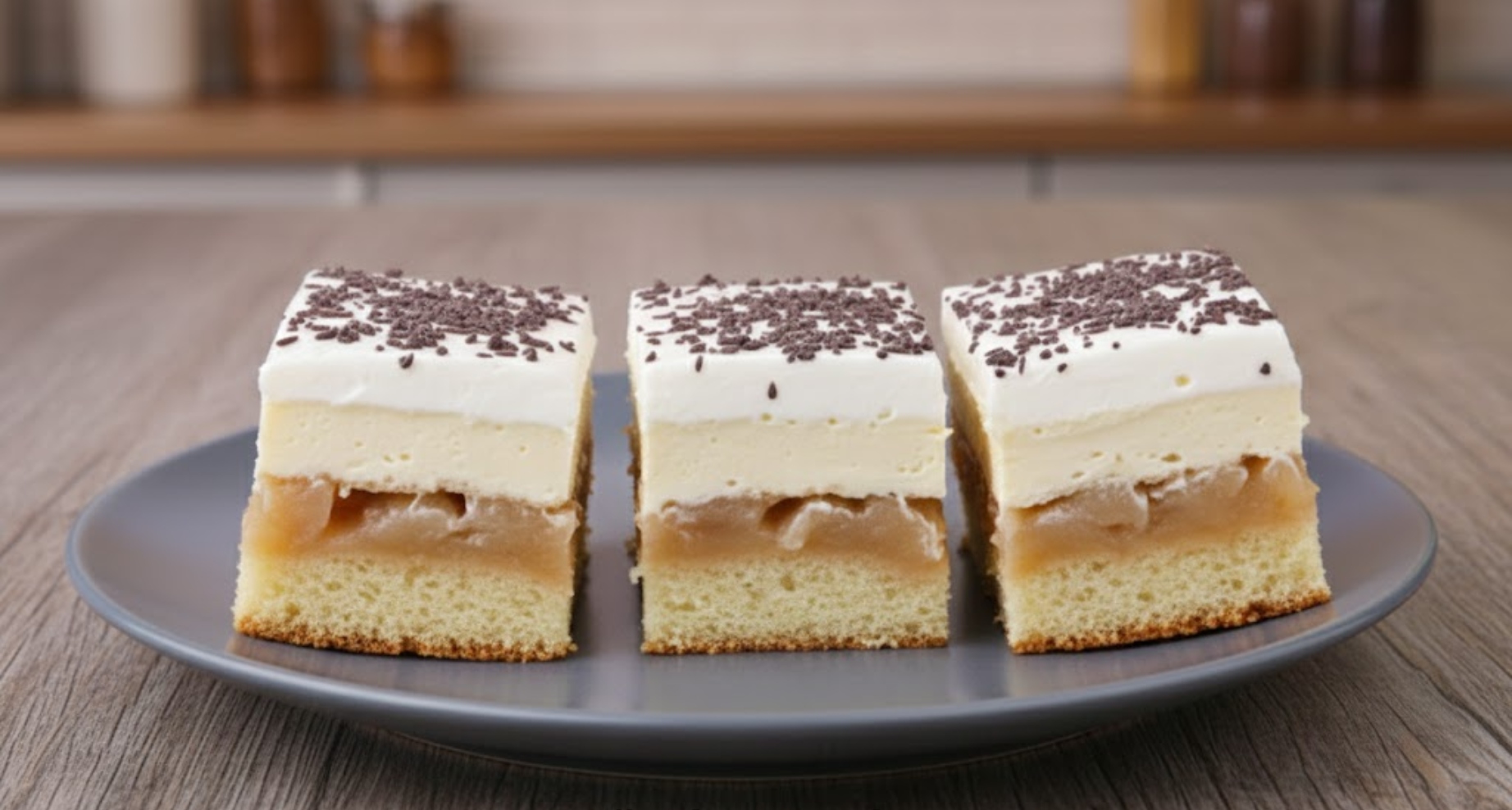 Jablečný krémeš s vanilkovým krémem: vláčný moučník, který chutná slavnostně