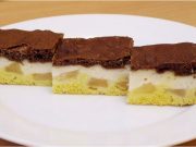 Jablečné řezy s pudinkem