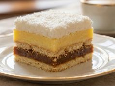 Fenomenální zákusek Sněhová královna: Elegantní řezy, které se rozplývají na jazyku Sněhová královna – luxusní vrstvený zákusek s pudinkovým krémem a BeBe sušenkami