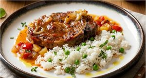 Pečená krkovička na zelenině – šťavnatý nedělní oběd z jednoho pekáče