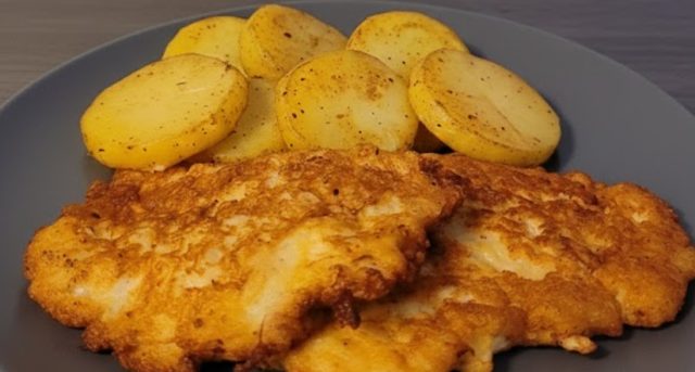 Kuřecí řízky v sýrovém těstíčku.