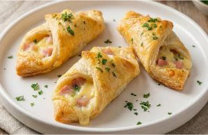 Domácí slané lodičky: Šťavnatá šunka a sýr v nadýchaném kabátku Slané lodičky se šunkou, sýrem a zakysanou smetanou – ideální pohoštění na oslavy
