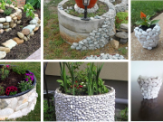 Inspirace na zahrádkářskou sezonu: Využijte drobné kamení k dekoraci květináčů a záhonů!