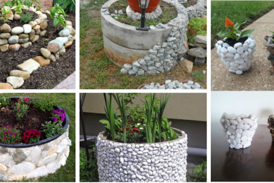 Inspirace na zahrádkářskou sezonu: Využijte drobné kamení k dekoraci květináčů a záhonů!